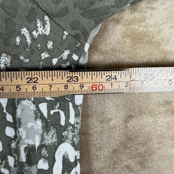 Belle by Kim Gravel Dress Soft Knit Spandex Vibrant Print Lounge Midi Tall | XLT - Picture 8 of 9